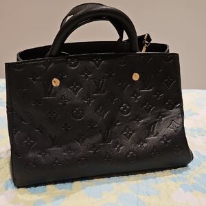 Louis Vuitton Black Designer Tote Bag